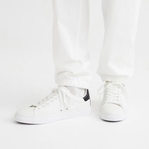 Men's Casual Dress Shoes, Canvas Low White/Black